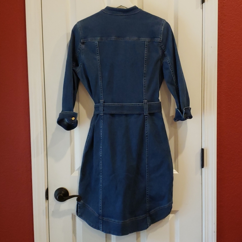WHBM Blue Jean Everyday Soft Denim Dress sz 6 - Picture 7 of 12